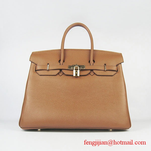Hermes 35cm Embossed Veins Leather Bag Light Coffee 6089 Gold Hardware Hermes 35cm Embossed Veins Leather Bag Light Coffee 6089 Gold Hardware